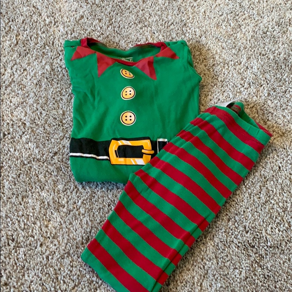 Christmas Elf Pajamas Set Long Sleeves